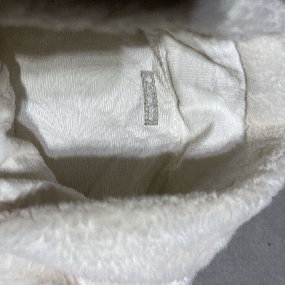 Columbia Vest Womens XL Ivory Fleece Corduroy Reversible Full Zip Activewear - Picture 4 of 9